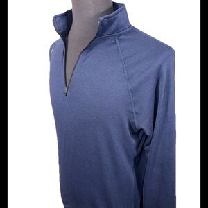 NWT RHÔNE NAVY OOO 1/4 ZIP PULLOVER SZ S